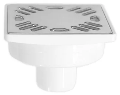 Image de Siphon de sol vertical 103x103, DN40, inox poli