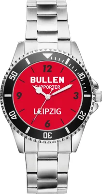 Produktbild von KIESENBERG Herrenuhr Armbanduhr Leipzig Bullen Supporter Geschenk Fan Artikel Zubehör Fanartikel Analog Quartz Uhr 20230011
