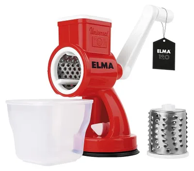 Image de Râpe à fromage avec ventouse - 2 lames en acier inoxydable - Rouge