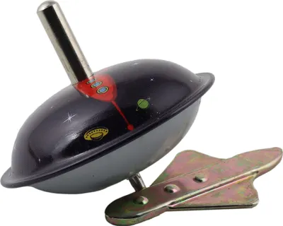 Produktbild von Blechspielzeug - Kreisel mit Rakete - Blechkreisel Modell 01