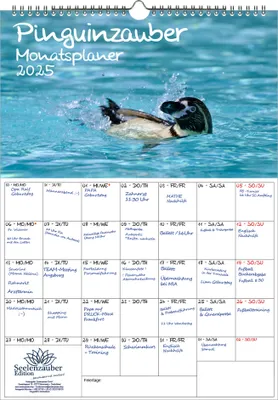 Produktbild von Pinguinzauber Planer DIN A3 Kalender für 2025 Pinguin - Seelenzauber