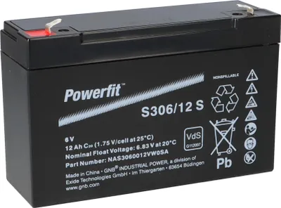 Immagine prodotto di Exide Powerfit Bleiakku AGM 6V 12Ah S306/12 S
