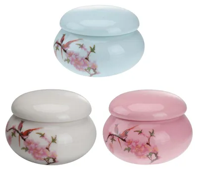 Keramik-Vorratsdosen 3er Set, 4,7 cm, mehrfarbig