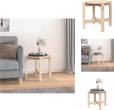 Immagine prodotto di vidaXL Tavolino Ø 52,5x45 cm in legno di pino massiccio - Tavolini da salotto