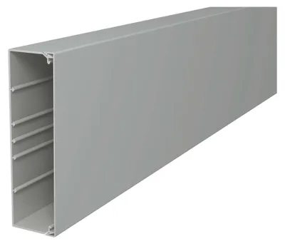 Produktbild von OBO Bettermann Vertr Wand+Deckenkanal m.Obert. 60x210mm,PVC sgr WDK60210GR m.Lochung 2 Stk