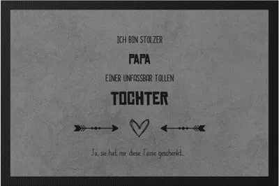 Produktbild von Stolzer Papa Fußmatte Ironie Sarkasmus Tolle Tochter Geschenkidee Vatertag Geburtstag