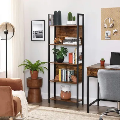 Obrázek produktu pro Úložný regál Sutton | 62 x 24 x 165 cm | Hnědý