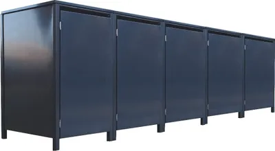 Produktbild von 5 Tailor Mülltonnenboxen Basic für 240 Liter Tonne o.Stanzung komplett Anthrazit