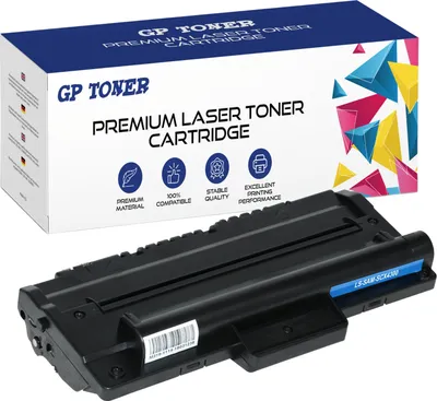 A toner cartridge and its packaging are displayed against a white background.
