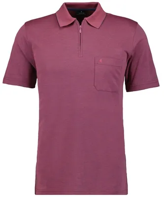 Ragman H-Polo Polo Soft-Knit uni RV in rot