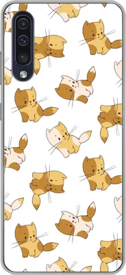 Produktbild von MuchoWow® Handyhülle Schutzhülle Hülle für Telefoonhoesje Samsung Galaxy A50 Muster - Katze - Kätzchen - Jungen - Mädchen - Kinder - Kind Silikon Softcase Handy Hülle - Mobiltelefonhülle