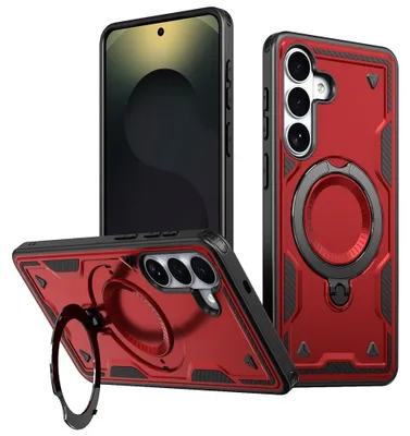 Produktbild von Samsung Galaxy S26 Plus Hülle - Coverup Armor Back Cover met MagSafe Compatible Kickstand - Rot