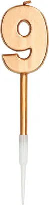Image de Bougie chiffre dorée, modèle 9