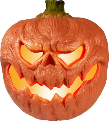 Produktbild von Halloween Deko Kürbis - beleuchtet - D: 18cm - flackernde LED - inkl. Batterien