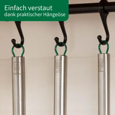 Spaghettilöffel aus Edelstahl 18/10, ergonomisch, spülmaschinengeeignet