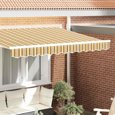 Productafbeelding van Vervangende markies volant Geel en Grijs 2,5 m Polyester