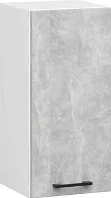 Produktbild von Küchen-Hängeschrank OLIWIA Weiß 30 cm Front Beton 2 Regalböden B30xH58xT30 cm