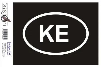 Produktbild von Aufkleber / Autoaufkleber - JDM / Die cut / Auto / OEM - Kenia KE - 60x110 mm silber - Heckscheibe / Heckscheibenaufkleber