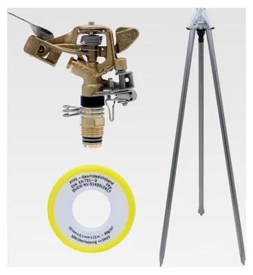 Produktbild von Agrarflora Kreis- und Sektorenregner VYR-50, 1/2 Zoll, Komplettset mit Dreibeinstativ und 12m PTFE-Dichtungsband