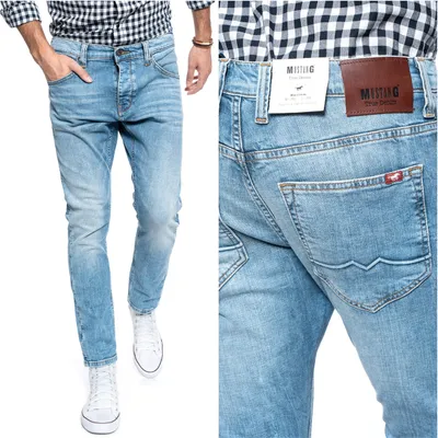 Produktbild von MUSTANG, Herren Jeanshosen, Slim fit, HARLEM, W32 L34, Blau, Jeans, baggyjeans, buggy