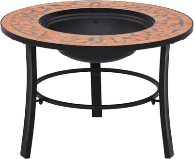 Zdjęcie produktu dla Ognisko z trójnogiem - palenisko ogrodowe - ogrzewanie tarasu - grill z rusztami - wymiary: 68 x 68 x 45 cm