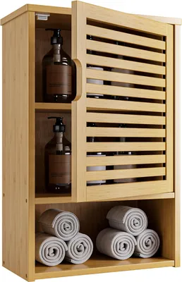 Produktbild von Holzbadezimmer- und Küchenablage - Hängendes Schubfach - 1 Stück - Natürlich