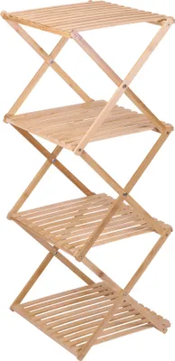 Obrázek produktu pro alpina koupelnová polička 4-vrstvá 40 x 33,5 x 93,5 CM skládací bambusová hnědá