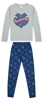 Produktbild von Harry Potter Hogwarts Kinder Jungen Schlafanzug Pyjama Langarm-Shirt + Schlaf-Hose, Größe:158-164