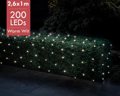 Produktbild von Netzbeleuchtung - 2,6 x 1 Meter - 200 LEDs - Warmweiß