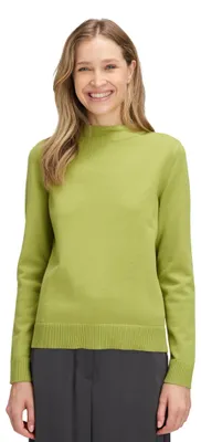 Productafbeelding van Betty Barclay dames basic trui met opstaande kraag, maat 38, kleur: Fresh Moss