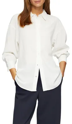 Produktbild von s.Oliver Damen Bluse – Relaxed Fit, Hemdkragen, Langarm, All-Over-Print