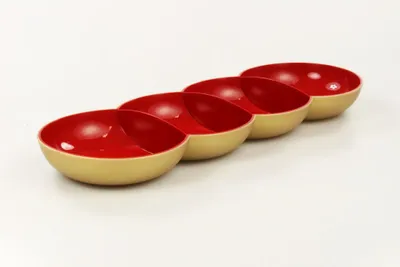 Produktbild von TUPPERWARE  Allegra Perle rot gold Servierschale Servierschalenquartett