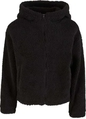 Produktbild von Urban Classics Übergangsjacke Damen Ladies Short Hooded Sherpa Jacket schwarz S
