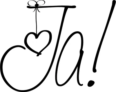 Produktbild von HEYDA 211800011 Stempel Hochzeit Ja! Holz matt lackiert