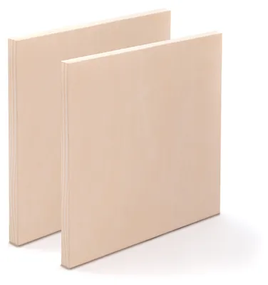 Produktbild von 2x HOLZ Malgrund 40x40 cm | Birkenholz Leinwand, bemalbarer Keilrahmen