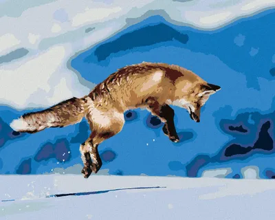 Produktbild von Zuty - Malen nach Zahlen - SPRINGENDER FUCHS, 40x50 cm, mit Keilrahmen (bereits gespannt)