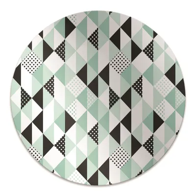 Produktbild von Rundmatte - Stuhlunterlage Bürostuhlunterlage - Rund Ø 100 cm - Bodenmatte - Fußmatte - Geometrisches Muster
