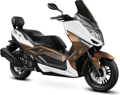 Produktbild von Motorroller Firejet 125 BMAX braun-weiß Euro 5 mit Topcase Scooter Roller 125 ccm 4 Takt