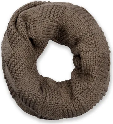 Produktbild von styleBREAKER Uni Strick Loop Schal mit Patentmuster, Uni Feinstrick Schlauchschal, Winter Strickschal 01018152