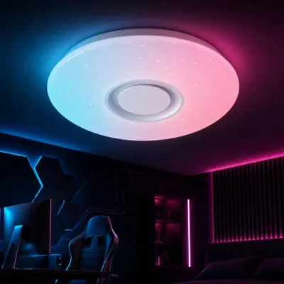 LED-Deckenleuchte 36W mit Bluetooth-Lautsprecher, RGB, Fernbedienung