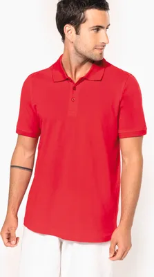 Obrázek produktu pro Pánské polo tričko s krátkým rukávem Kariban. Bavlněné piké.
