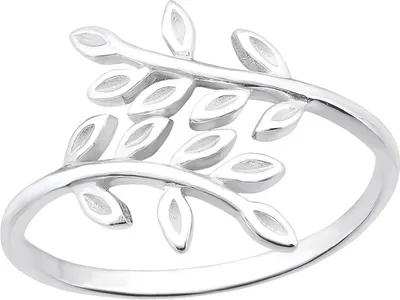 Produktbild von 925 Silber Ring Zweig Olivenzweig offen 52 (16.5 mm Ø)