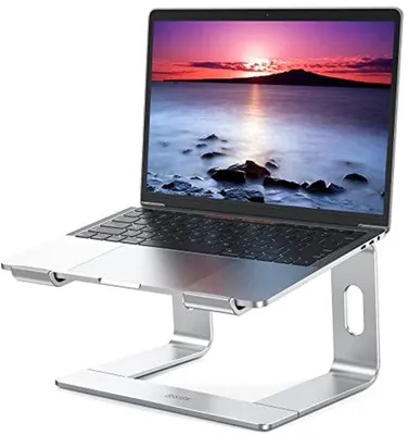 Immagine prodotto di Supporto in alluminio per laptop, adatto a notebook da 10-15 pollici: regolabile, portatile ed ergonomico