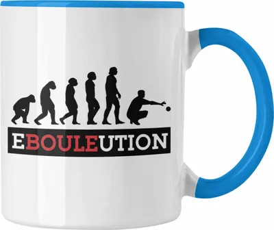 Produktbild von Trendation - Boule Tasse Geschenk Boule-Spieler Geschenkidee Spruch Ebouleution (Blau)