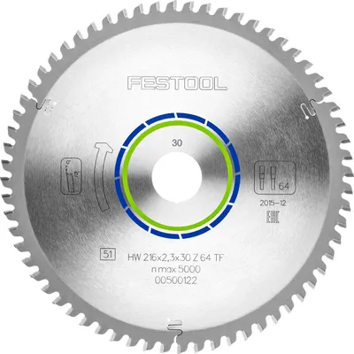 Produktbild von Festool Spezial-Sägeblatt 216x2,3x30 TF64 | 500122