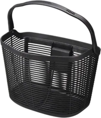 Produktbild von Rixen und Kaul KlickFix Lamello Korb - Fahrradkorb aus Kunststoff - schwarz - 39x28x28 cm