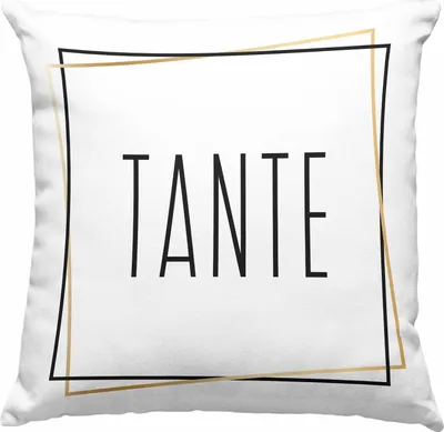 Produktbild von Trendation - Beste Tante Geschenk Deko-Kissen mit Füllung 40x40 Tante Geschenkidee Du Wirst Tante (Grau)