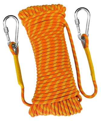 Produktbild von Statisch Klimseil, 30 Meter, 12 mm, mit 2 Stahlhaken, für Outdoor-Aktivitäten