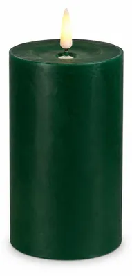 Immagine prodotto di Candela LED Deluxe Homeart con funzione timer verde scuro