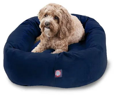 Produktbild von Majestätisches Wildleder-Hundebett in Bagel-Form